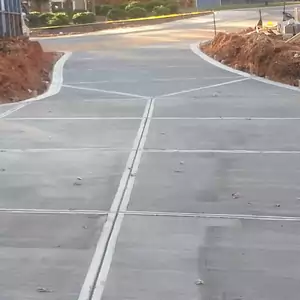 a picture of a newly layed concrete driveway