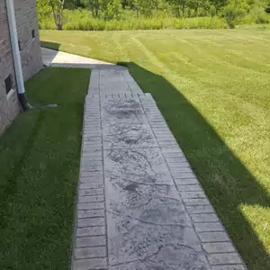 a picture of a newly layed concrete driveway