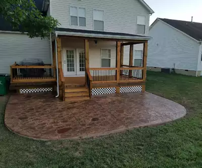 a picture of a newly layed concrete driveway